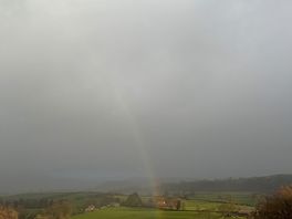 Rainbow at the back of the pitch!