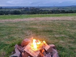 Fire pits were provided