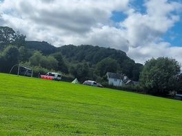 View across the pitch