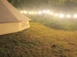 Lit up at night