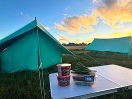Plenty of space per tent to relax
