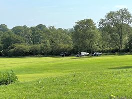 Pitches surrounded by trees