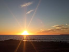 Atardecer a 5 minutos del camping.