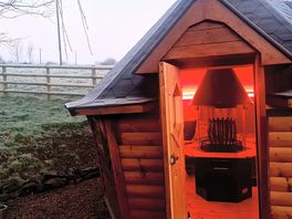 The led lights with the fire, so cozy