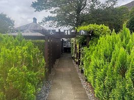 Entrance to pot wash and shower and toilet block