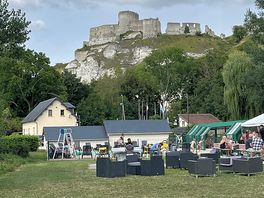 View of castle gaillard from camp.