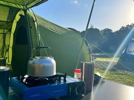 Morning sun on site