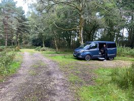 Our pitch as you drive in, only spaces for about 8 so not to busy