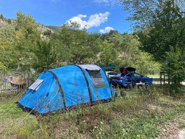 Our pitch at lou gourdan camping