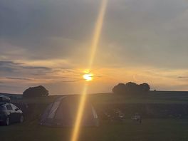 Sun set on campsite