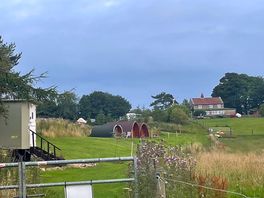 The walk round the site leading to the cinder track