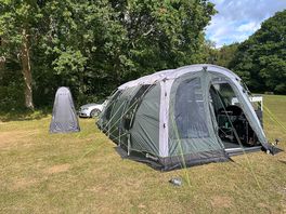 Plenty of space to set up. we had a 8 person tent and had more than enough room.