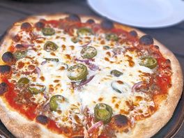 Amazing homemade stone baked pizzas in the evening. and a different menu for lunch.