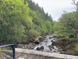 Bridge leaving site over the river