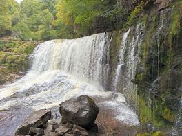 Waterfall from four waterfalls walk which walk