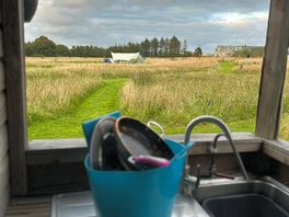 View from our washing up station.