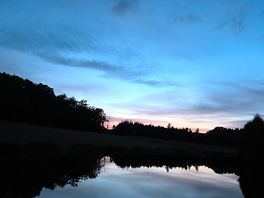 Sunset after a walk around the site