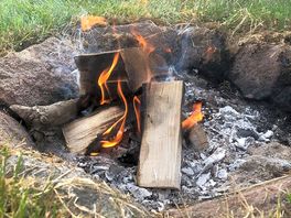 Fire pit on site