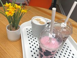 Milkshakes and cappuccino at cafe on site