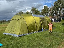 4yo very proud of his tent