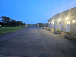 Modern toilet block with clean toilets and showers including separate for disabled