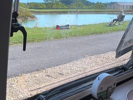 View from our van over fishing lake