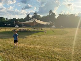 Camping in the sun