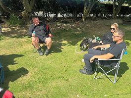 Chilling by the tents