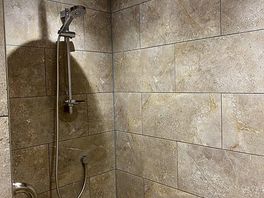 Normal and waterfall shower heads