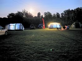 At night