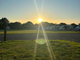 Sunset over the site