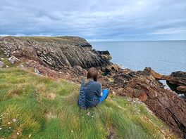 View along the costal path on the site