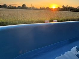 View from the hot tub on the private hot tub pitch