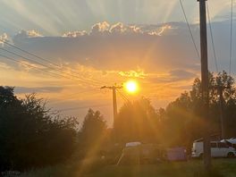 Beautiful sunset from the site