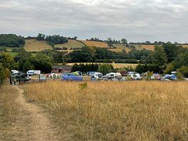 View look down from walk to village