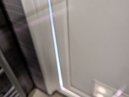 Damage to toilet/shower doors.