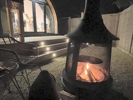 Outside area of an evening