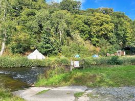 View of the campsite from the other side of the river