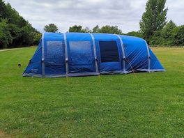 Our tent on the pitch. we were none electric hookup