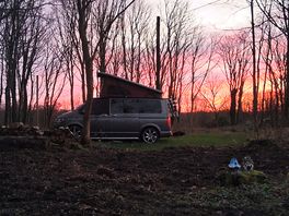 Red sky at night. beautiful setting