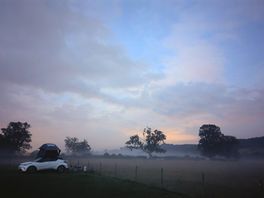 After rain we had some mist rolling in over the fields