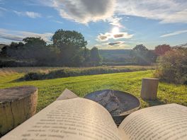 Book, fire, view