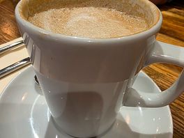 Latte from the on site pub