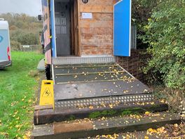 Wet slippery toilet lorry