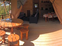 Seating on your private raised deck