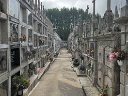 Cemetery behind the church