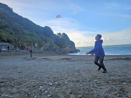 Frisbee on the beach