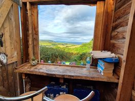 Breakfast with a view from shared kitchen