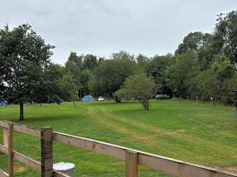 Camping pitches view from bathroom shed
