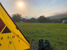 Sunset and tent